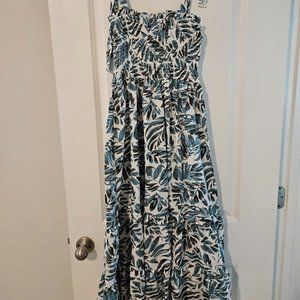 Cupshe Green and White Print Dress, Size M